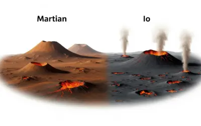 Le volcanisme sur Mars et Io