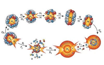 Les réactions de la chaîne proton-proton