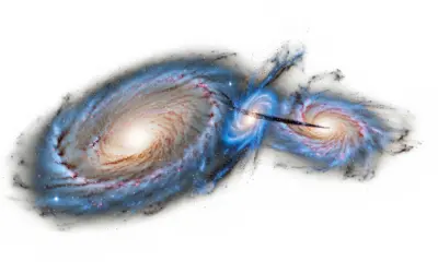 Analyse d’une Simulation de Fusion de Galaxies