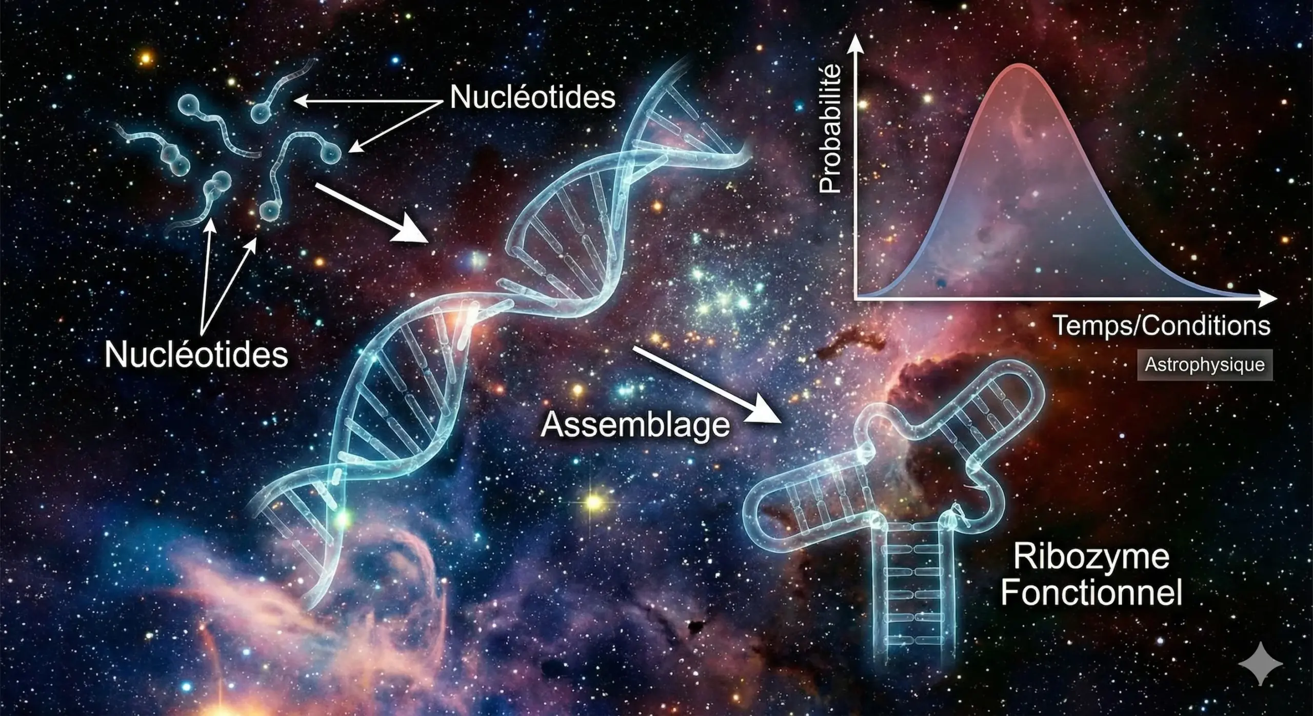 Probabilité d'Assemblage d'un Ribozyme Fonctionnel